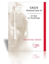 Gigue from Suite No. 3 Orchestra sheet music cover